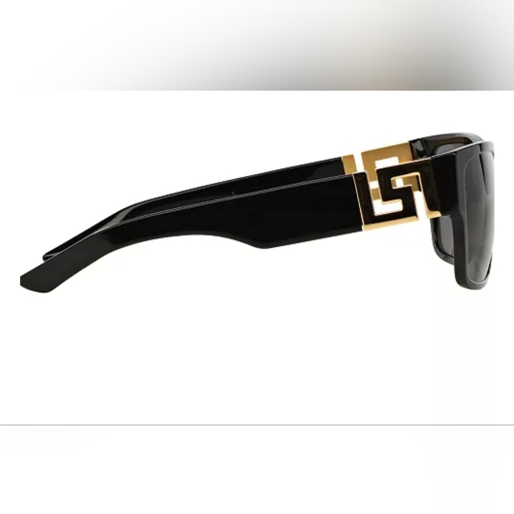 Versace Black/Grey Rectangular Polarized Sunglass… - image 3